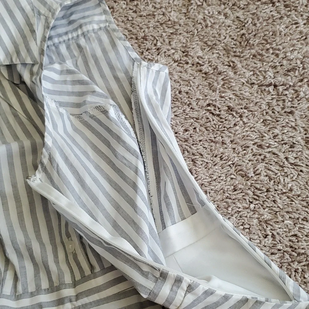 Express Striped Button-up Collared Dress - Picture 4 of 6